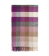 Plaid Laine Mérinos Carreaux Mauve - 140 X185 cm