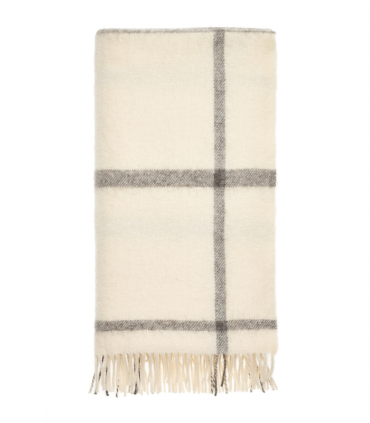 Plaid Naturel Pure Laine Ecru 135 X 195 cm