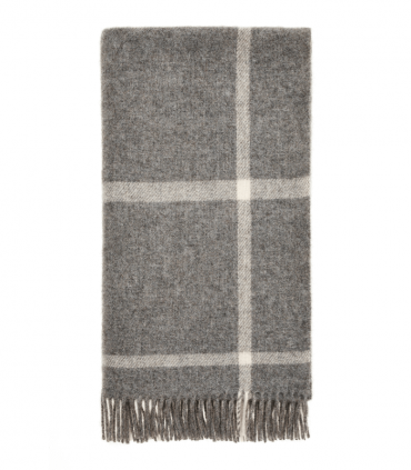 Plaid Naturel Pure Laine Gris 135 X 195 cm