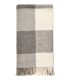 Plaid Naturel Pure Laine Carreaux Gris