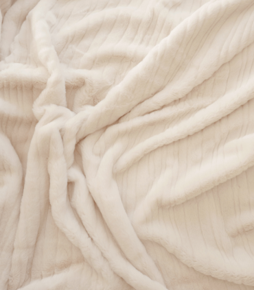 Plaid / Couvre-Lit Fausse Fourrure Blanc Ivoire 170 X 220cm