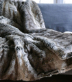 Plaid Couverture en Fausse Fourrure Grizzly 130X170 cm