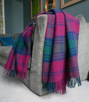 Plaid Pure Laine Écossais Lindsay 150 X 183 cm