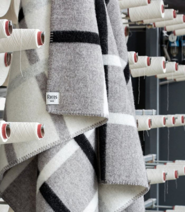 Plaid Pure Laine Design Knut Gris 135 X 200 cm