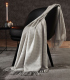 Plaid Cachemire Gris Clair 130 X 170 cm - Collection CORTINA