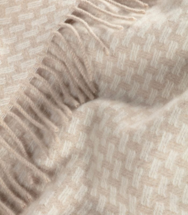 Plaid Cachemire Beige 130 X 170 cm - Collection CORTINA