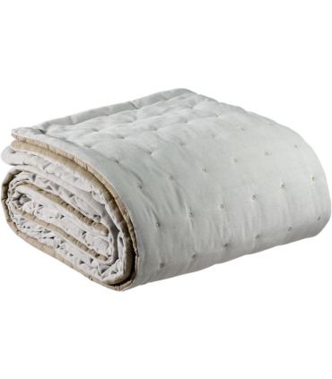 Chemin de lit Velours ELISE Gris Perle 90 X 240 cm