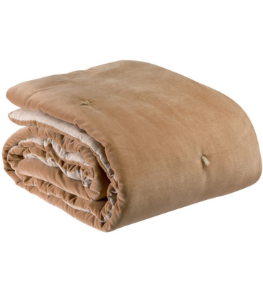 Plaid Noué Velours ELISE Camel 140 X 200 cm