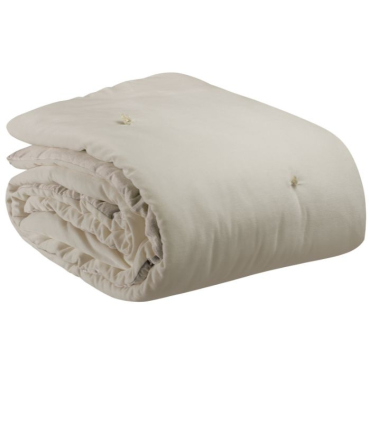 Plaid Noué Velours ELISE Grège 140 X 200 cm