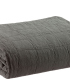 Jeté de canapé/ Couvre-lit 100% coton TITOU Gris Carbone - Choix de tailles