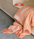 Plaid Pure Laine Palette Corail 135 X 200 cm