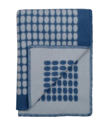 Plaid Pure Laine Palette Bleu 135 X 200 cm