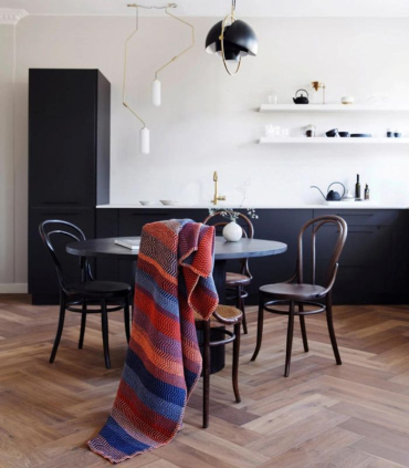 Plaid Pure Laine FRI Rouge et Bleu 150 X 200 cm