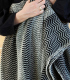 Plaid Pure Laine FRI Noir et Gris 150 X 200 cm