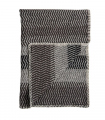 Plaid Pure Laine FRI Noir et Gris 150 X 200 cm