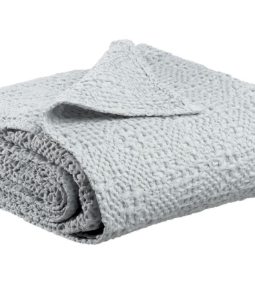 Jeté de canapé/ Couvre-lit 100% coton TANA Gris Perle