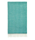 Plaid Laine Mérinos Chevrons Vert Jade 140 X 185 cm