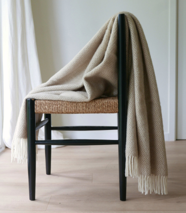 Plaid Laine Beehive Beige Tweedmill Chaise