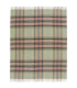 Plaid Laine Ecossais Kintyre Vert et Rose 140 X 185 cm