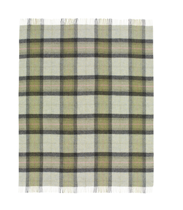 Plaid Laine Ecossais Skye Vert 140 X 185 cm