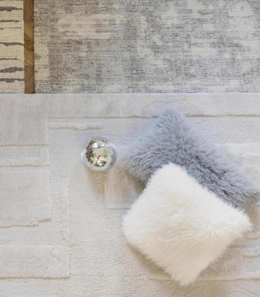 Coussin Fausse Fourrure Neige Imitation Mouton - Choix de Tailles