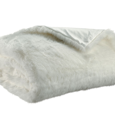 Maxi Plaid Fausse Fourrure Neige Nolan - 180x220 cm