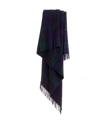 Plaid Pure Laine Tweedmill Écossais Black Stewart