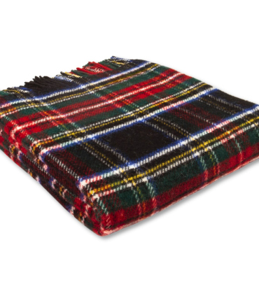Plaid Pure Laine Écossais Antique Black Stewart