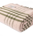 Plaid Laine Carreaux Vert et Beige 150 X 240cm - Collection Aspen
