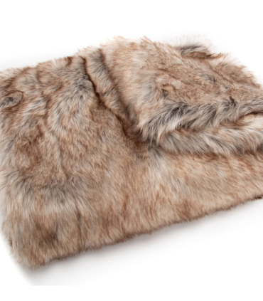 Plaid Fausse Fourrure Oslo Taupe 130X170cm