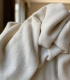 Plaid Laine et Soie Hera Ecru 140 X 180 cm