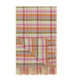 Plaid Laine Marano Rose et Vert 130 X 190 cm