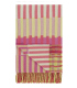 Plaid Laine Murazzi Rose et Vert 130 X 190 cm