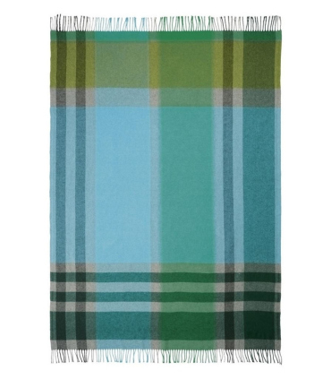 Plaid pour canapé Vert Emeraude et Bleu - Présentation complète