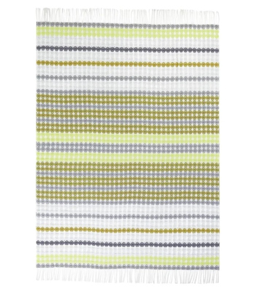 Plaid Gris Santerno - Présenté à plat pour visualisation du motif à rayure