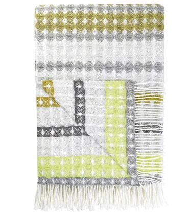 Plaid Gris et Vert Designers Guild présenté plié à plat