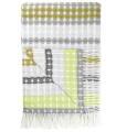 Plaid Laine Santerno Gris et Vert 130 X 190 cm