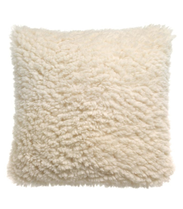 Coussin Fausse Fourrure Neige Imitation Mouton Moelleux - Choix de Tailles