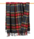 Grand plaid écossais Black Stewart 100% laine, pour canapé