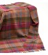 Plaid Pure Laine Ecossais Country Framboise 136 X 180 cm