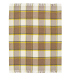 Plaid Laine Mérinos Ecossais Jaune et Gris - 140 X185 cm