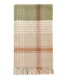 Plaid écossais laine anglaise plié – couleurs beige, vert et orangé – Haut de gamme