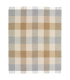 Plaid en laine 100 % anglaise à plat – motif à carreaux naturels beige, gris et brun