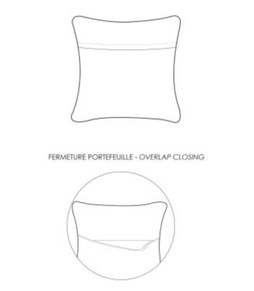 Coussin Coton MAIA Jaune Safran - Choix de Tailles