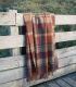 Plaid Pure Laine Ecossais Country Orange 136 X 180 cm