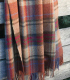 Plaid Pure Laine Ecossais Country Orange 136 X 180 cm