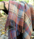 Plaid Pure Laine Ecossais Country Orange 136 X 180 cm