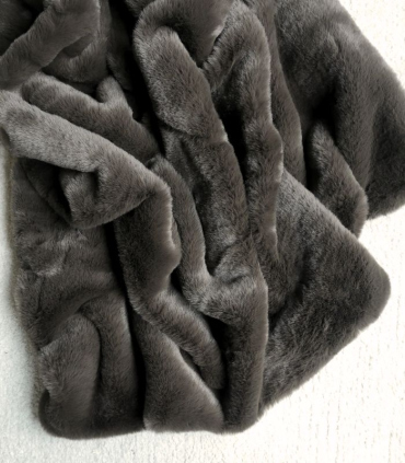 Plaid Fausse Fourrure Brun Chamonix 150 x 200 cm