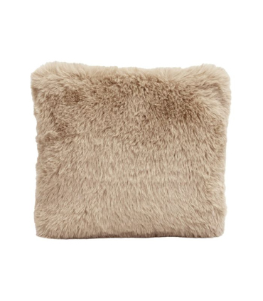 Coussin Fausse Fourrure Beige Chamonix 45 x 45 cm