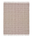 Plaid Pure Laine Anglaise Glen Check Brun et Ecru 140X185 cm